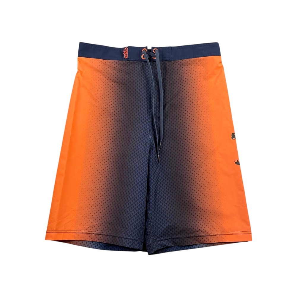 Salt Life Board Shorts Orange Navy Gradient Mesh Logo Print Size XXL‎